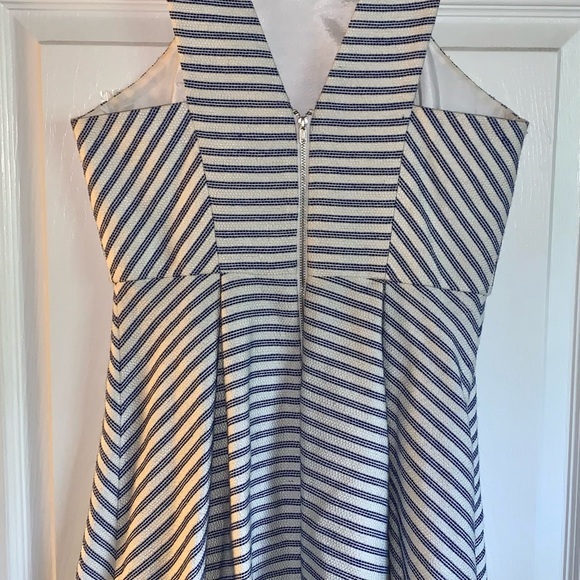 BCBGeneration Dres 6 Striped Fit & Flare BlueWhite - Picture 2 of 7